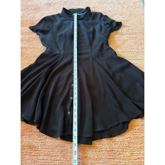 Kimchi Blue Black Button Front Dress Open Back Fit Flare Urban Outfitters S - Picture 3 of 6